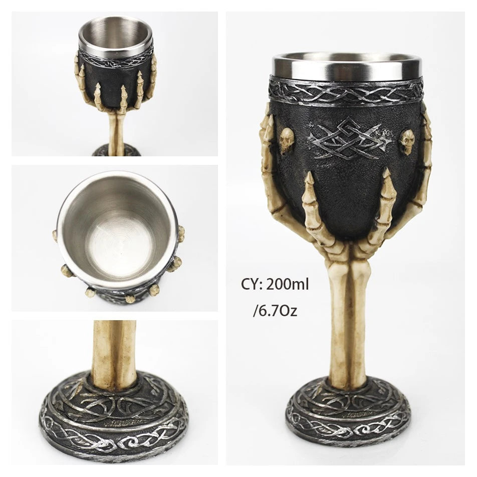 VelvetGoblets™ Gothic Skull Goblet