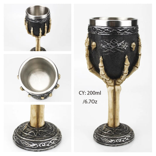 VelvetGoblets™ Gothic Skull Goblet