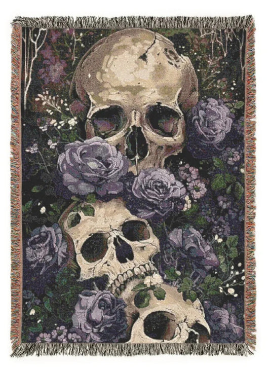 Skull And Roses Blanket