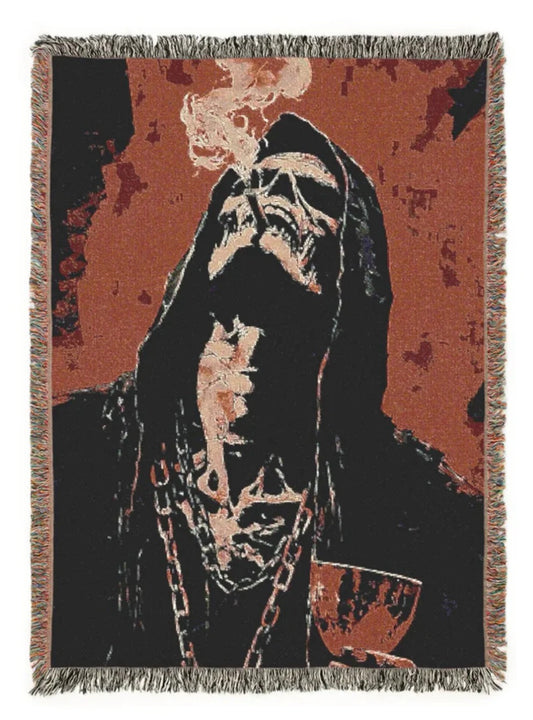 Smoking Skeleton Blanket